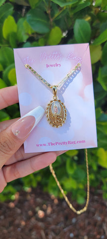 "Next Chapter" 14K Gold Plated Quinceanera Necklace