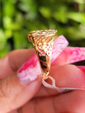 "Lucky Sign" Virgin Mary 14K Gold Plated Ring