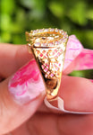 "Lucky Sign" Virgin Mary 14K Gold Plated Ring