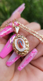 "Unlocked Potential" 14K Gold Plated Locket Virgin Mary Necklace