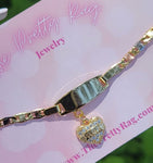 "Angel Baby" 14K gold plated child bracelet