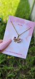 "Love Ties" 18K Gold Plated Bow Necklace