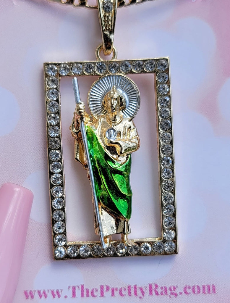Amazon.com: True Faith Jewelry St Jude Necklace Patron Saint of Lost Causes  Pendant Sterling Silver Oval Medal Religious Catholic for Women and Men,  7/8 Inch : Clothing, Shoes & Jewelry