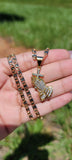 "God First" 18k Gold Plated Praying Hands Necklace