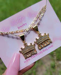 "Power Couple" King & Queen Necklace 2pc Set