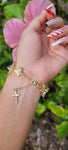 "Transformations" 18k Gold Plated Pink Butterfly Bracelet