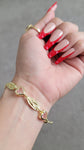 "Warmth" 14k Gold Plated Charm Bracelet