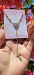 "Mi Corazoncito" 14K Gold Plated Rosary Necklace