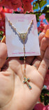 "Mi Corazoncito" 14K Gold Plated Rosary Necklace