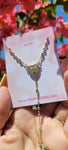 "Mi Corazoncito" 14K Gold Plated Rosary Necklace