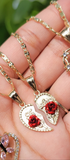 "Forever Mine" 14k Gold Plated 2pc Necklace Set