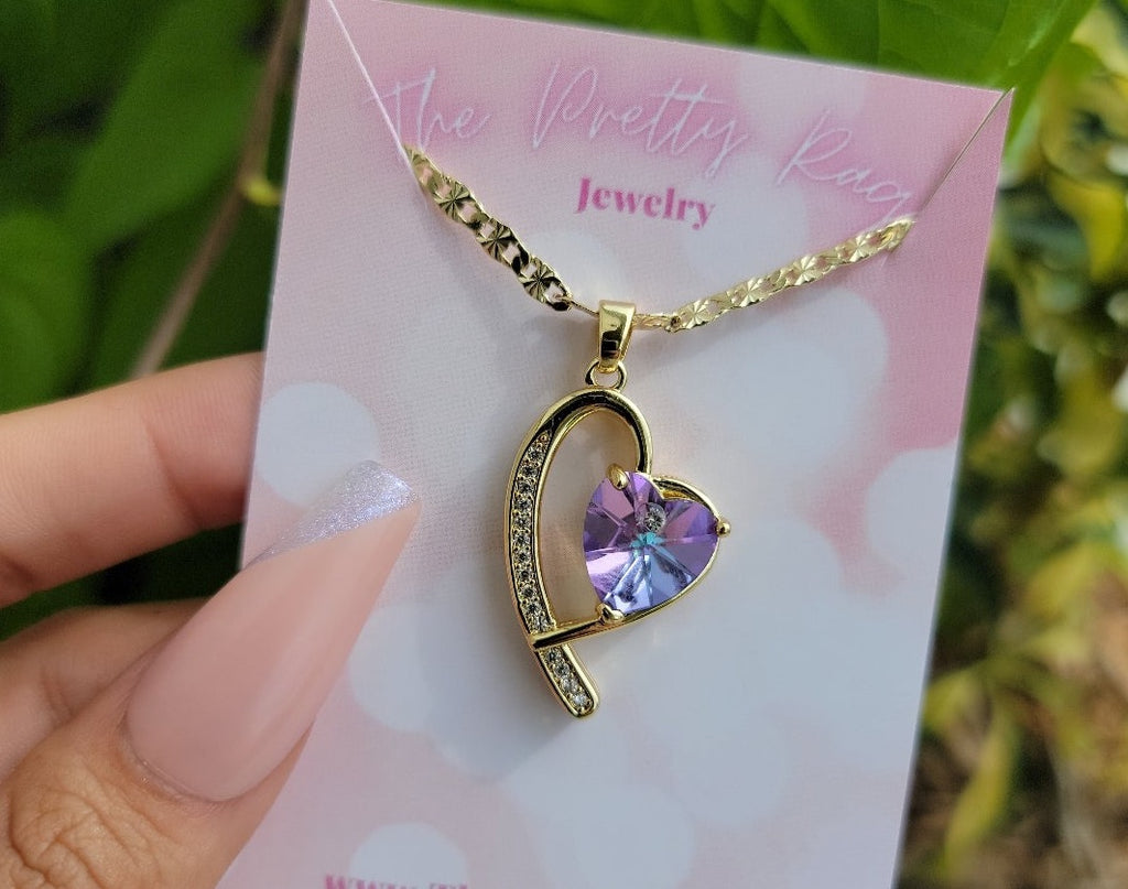 Gold plated heart pendant sale
