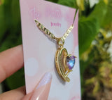 "Fantasy" 14k Gold Plated Heart Necklace