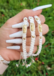 "Paloma Blanca" Handmade White Virgin Mary Braided Bracelet