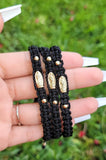 "Poderosa" Handmade Black Virgin Mary Braided Bracelet