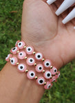 Pink Evil Eye Handmade Bracelet