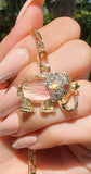 "Lucky Me" Rose Elephant Necklace