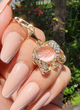 "Lucky Me" Rose Elephant Necklace