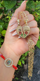"Te Amo" Red Rose Broken Heart Necklace 2pc Set