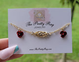 "Roses are red" 14K Gold Plated Virgin Mary Bracelet