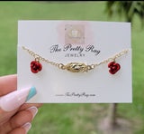 "Roses are red" 14K Gold Plated Virgin Mary Bracelet