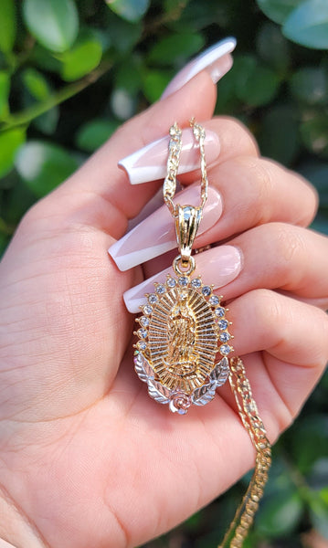 Our Lady Guadalupe Catholic Vintage Filigree Statement Necklace Virgin Mary  Polymer Clay | Catholic jewelry, Beautiful necklaces, Lady guadalupe