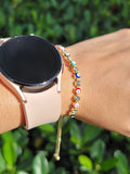 "Goodbye Evil Eye" Gold Plated Slider Bracelet