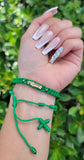"Bendiciones" Green Handmade St. Jude Braided Bracelet