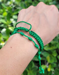 "Bendiciones" Green Handmade St. Jude Braided Bracelet