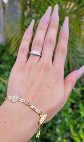 "Madrecita" 14K Gold Plated Virgin Mary Bracelet