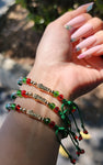 "Lucky Charms" Handmade St. Jude Green Evil Eye Bracelet
