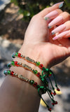 "Lucky Charms" Handmade St. Jude Green Evil Eye Bracelet
