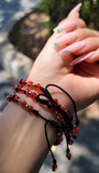 "Courage Protection" Handmade Virgin Mary Red Evil Eye Bracelet