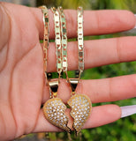 "Broken Hearted" Necklace 2pc Set