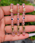 "Compassion" Pink Handmade Virgin Mary Beaded Bracelet