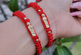 "Ambitions" Red Handmade St. Jude Braided Bracelet