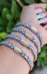 "Soothing" Handmade Gray Virgin Mary Braided Bracelet