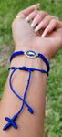 "Tranquility" Blue Handmade St. Jude Braided Bracelet