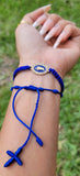 "Tranquility" Blue Handmade St. Jude Braided Bracelet