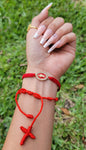 "Determination" Handmade Red St. Jude Braided Bracelet