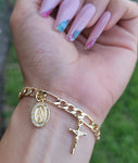 "True Love" 14K Gold Plated Charm Bracelet