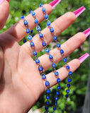 "Guarded" 14K Silver Plated Evil Eye Anklet