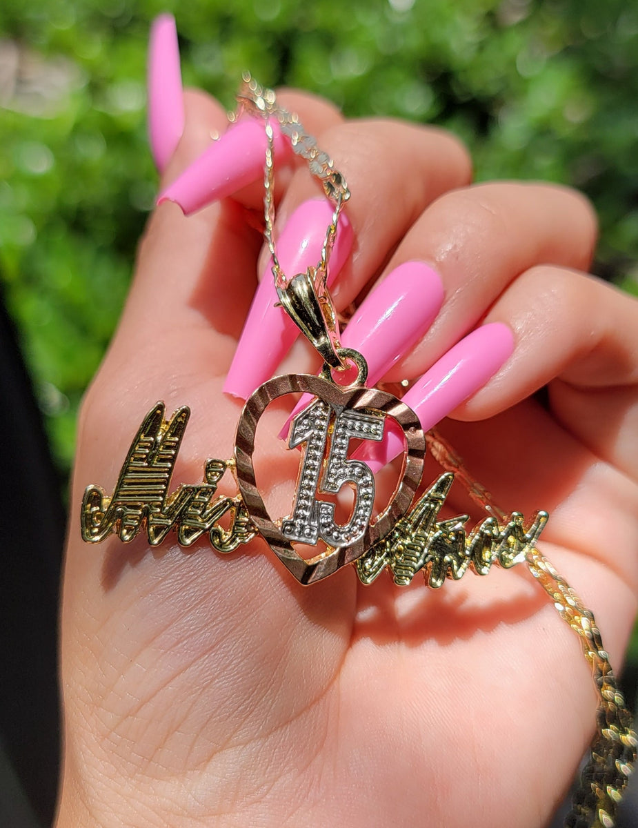 "Mi Quinceanera" 14K Gold Plated Necklace The Pretty Rag