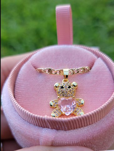 Pink Velvet Necklace Box (Box Only)