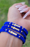 "Serenity" Blue Handmade St. Jude Braided Bracelet