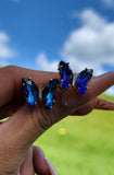 "Ocean Vibe" Glass Butterfly Earrings