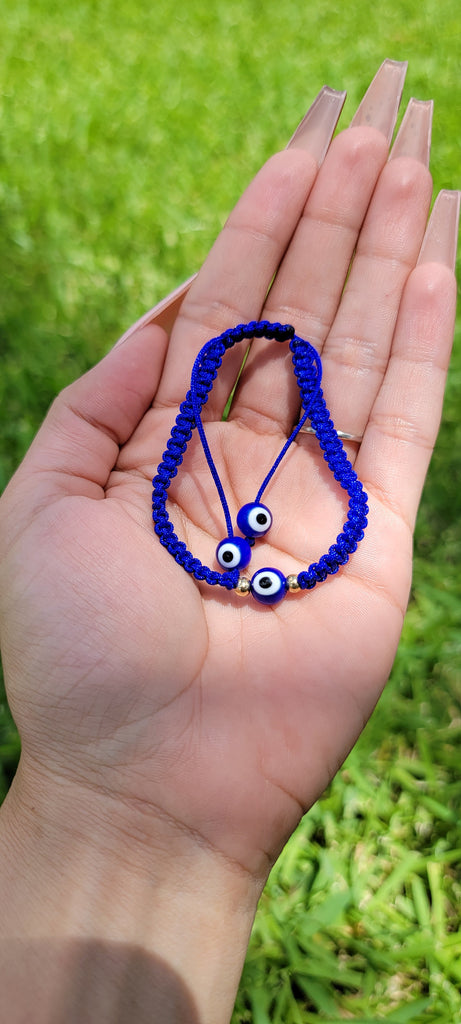 Protecting My Vibes Handmade Glass Beaded Evil Eye Bracelet – The Pretty  Rag