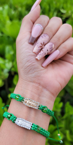 "Keep Hope" Green Handmade St. Jude Braided Bracelet
