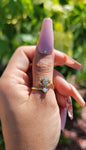 "Protect Your Peace" Gold Evil Eye CZ Ring