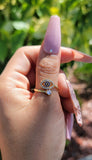 "Protect Your Peace" Gold Evil Eye CZ Ring